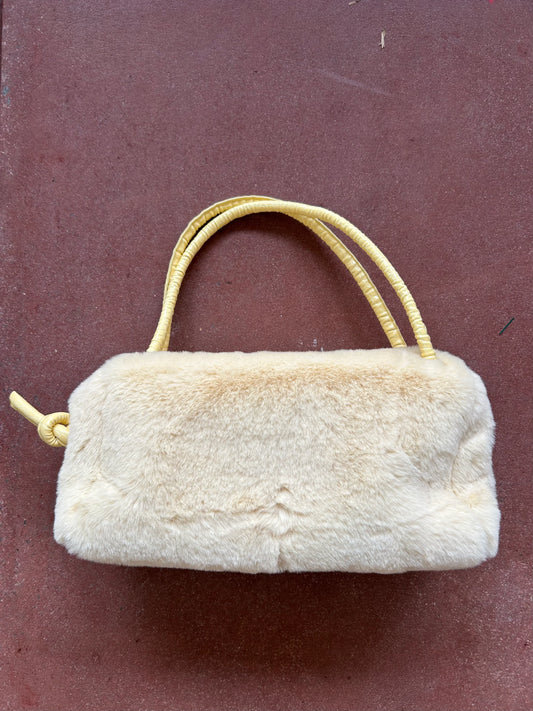 Soft Yellow Faux Fur Bag