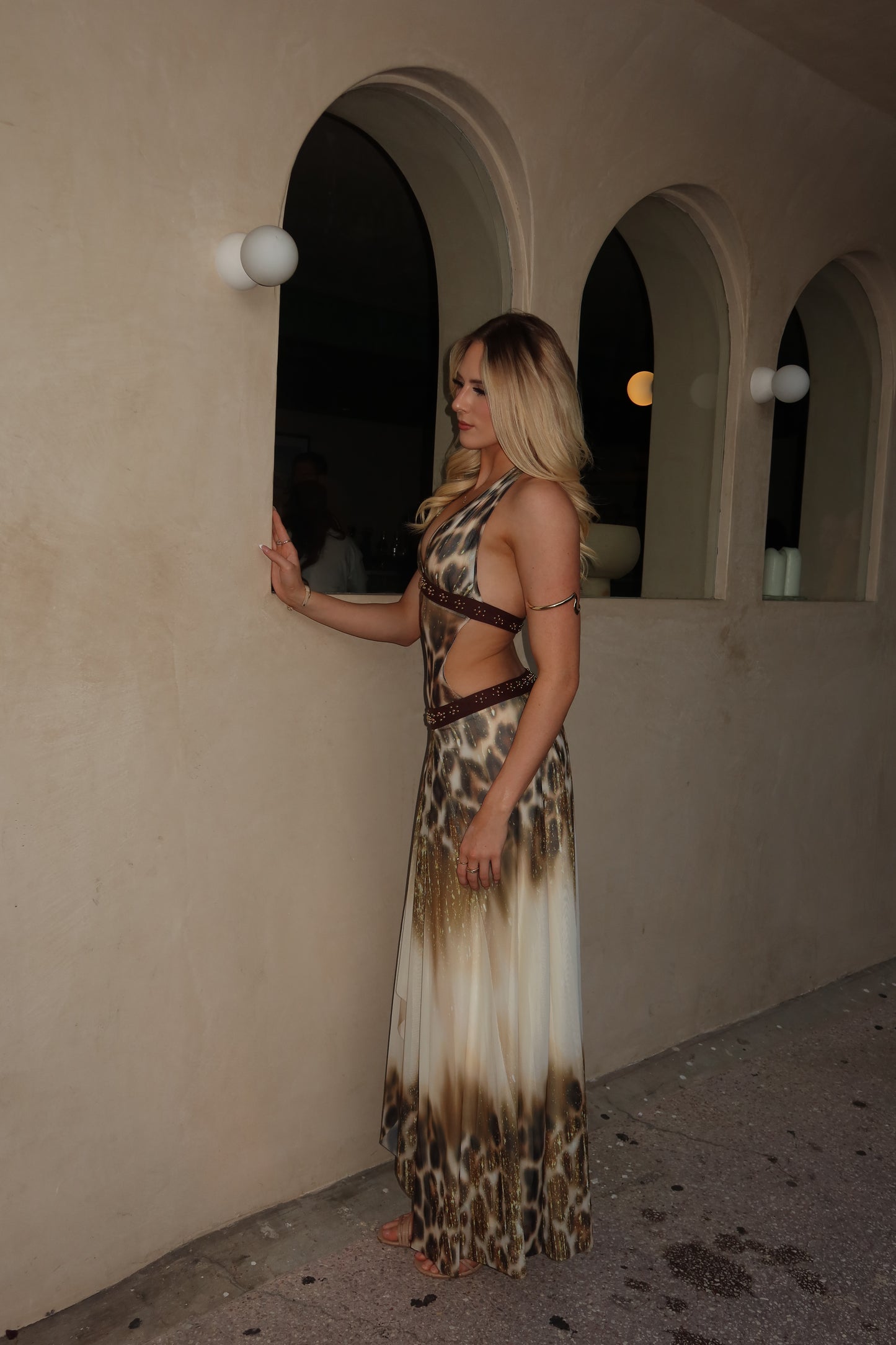 White Fox Lights Camera Action Maxi Dress (Soundwave)