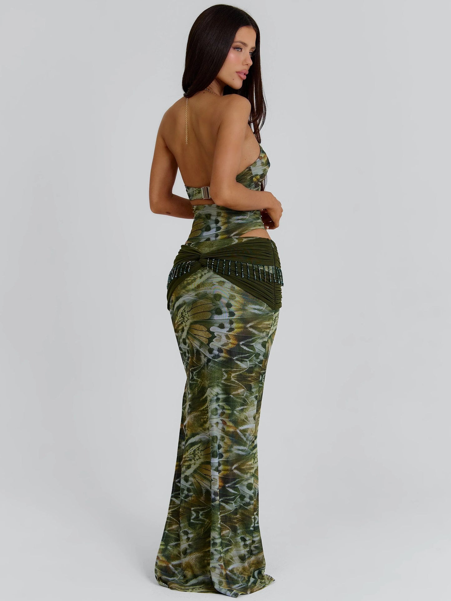 Outcast Nikila Bodysuit & Clarisse Maxi Skirt Set