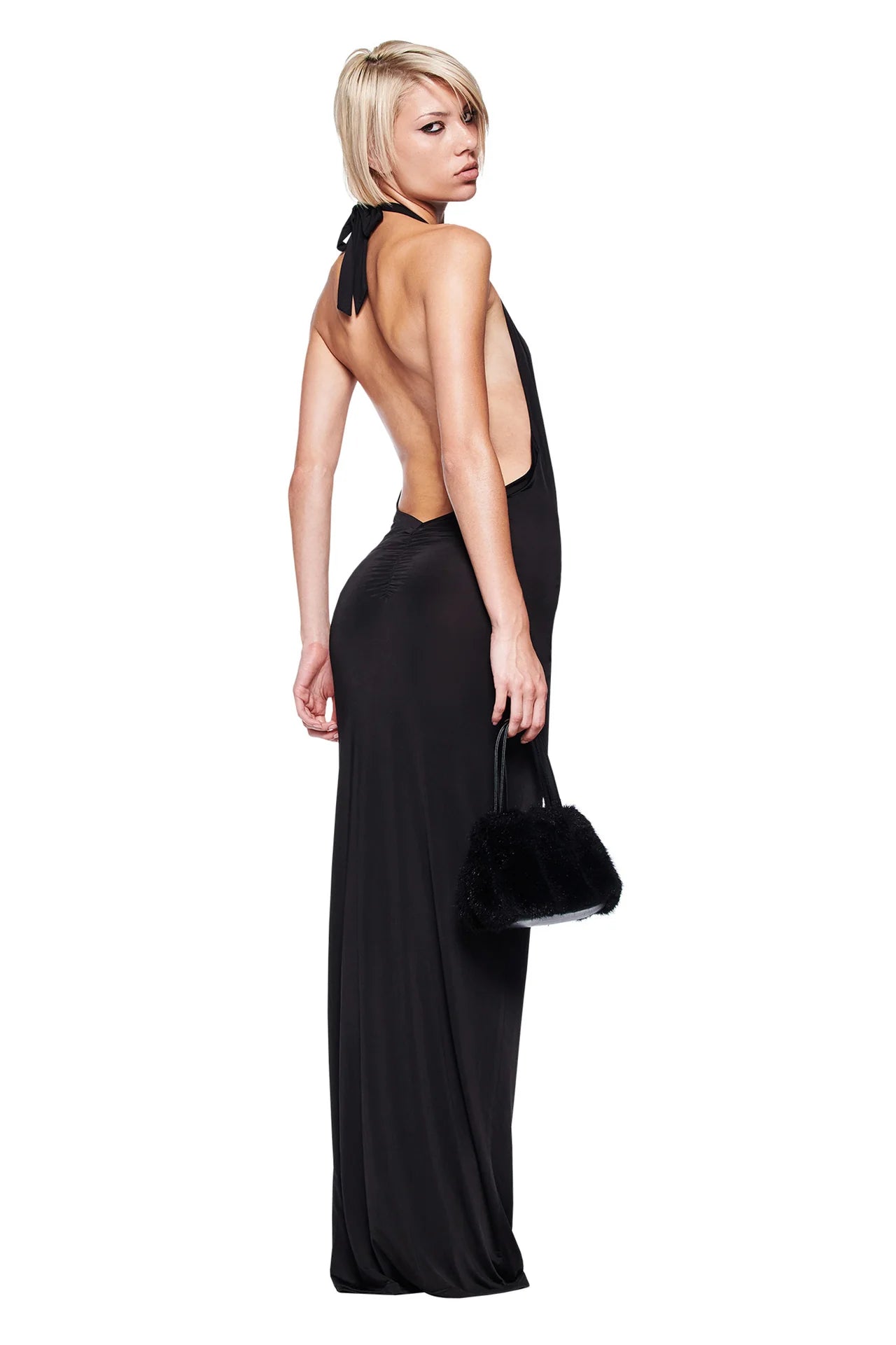 Ziva Plunge Tie Maxi Dress
